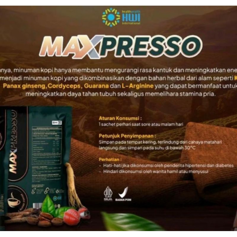 

Coffee MAXPRESSO KOPI Original dari HWI