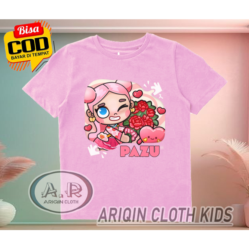 Kaos lengan pendek Baju anak avatar world pazu World