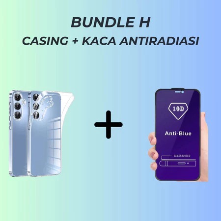 [ Bundling ] CASE BENING + ANTI GORES Anti Radiasi 5d Blue Ray Xiaomi Redmi 13c/Redmi 14c/Redmi 12c/