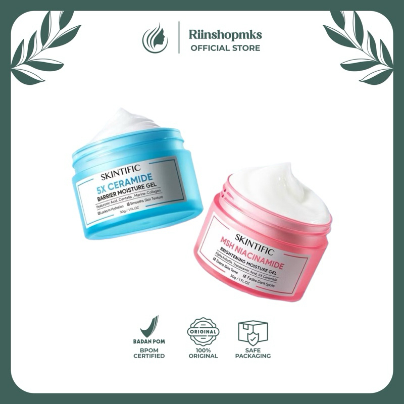 Skintific MSH Niacinamide Brightening Moisturizer Glowing Moisture Gel 30Gr Moisturizer Skintific Bi