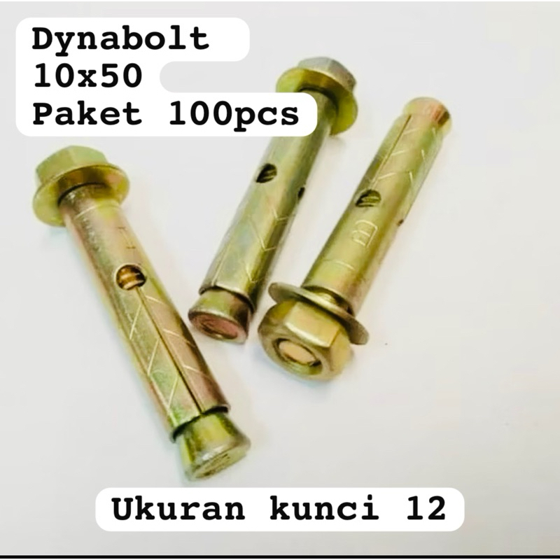 [paket 100pcs] Dynabolt 10x50