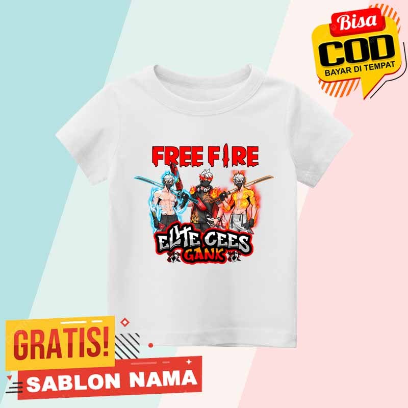Kaos Anak FF Elite / Baju Anak Laki Laki & Perempuan FF Elit