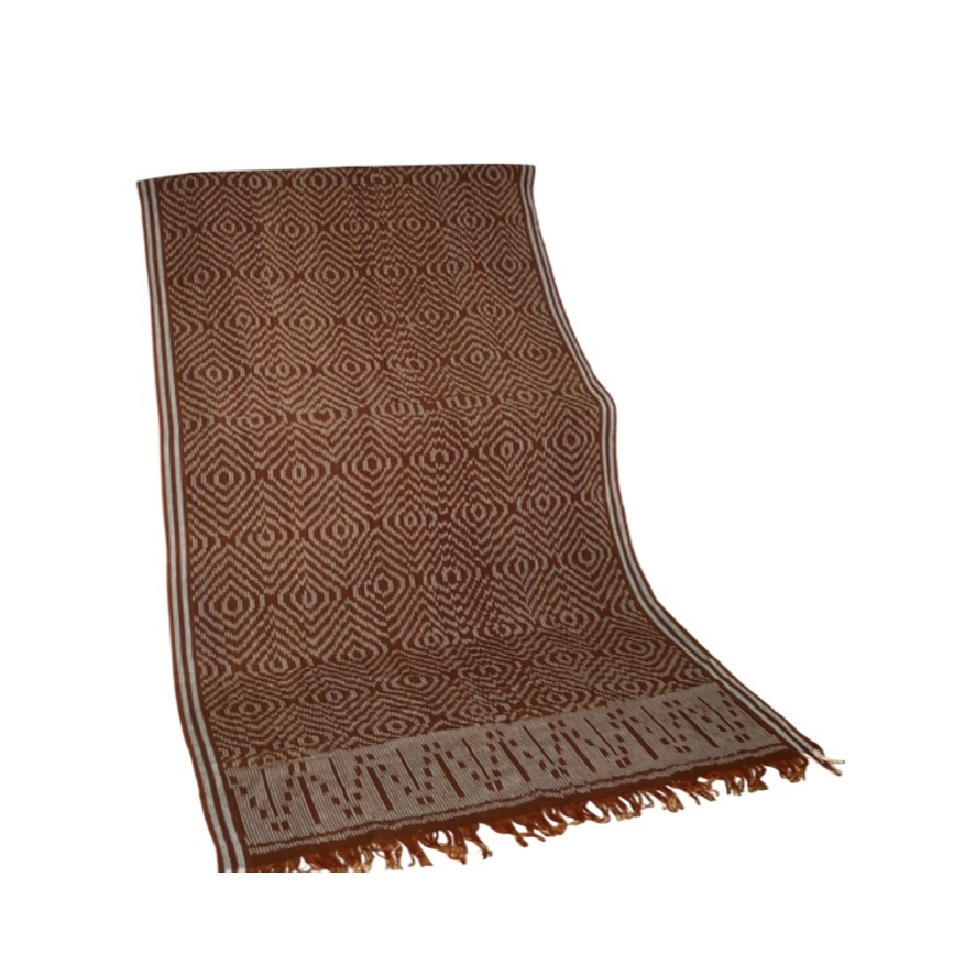 Kain Tenun Blanket Tenun Troso Kain Tenun Jepara Tenun Etnik Warna Coklat Muda