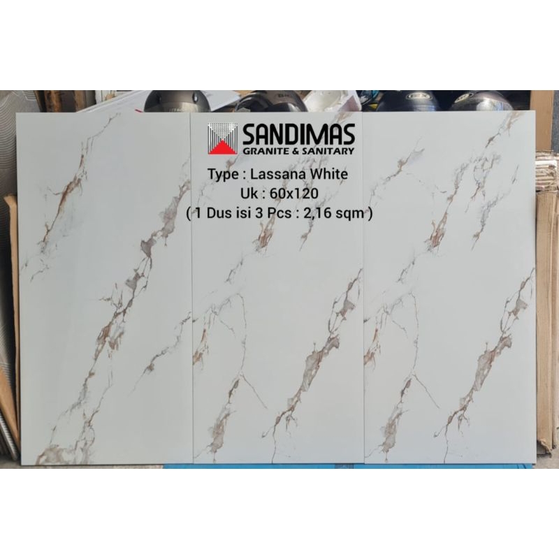granit lantai dinding 60x120 sandimas lassana white glazedpolis