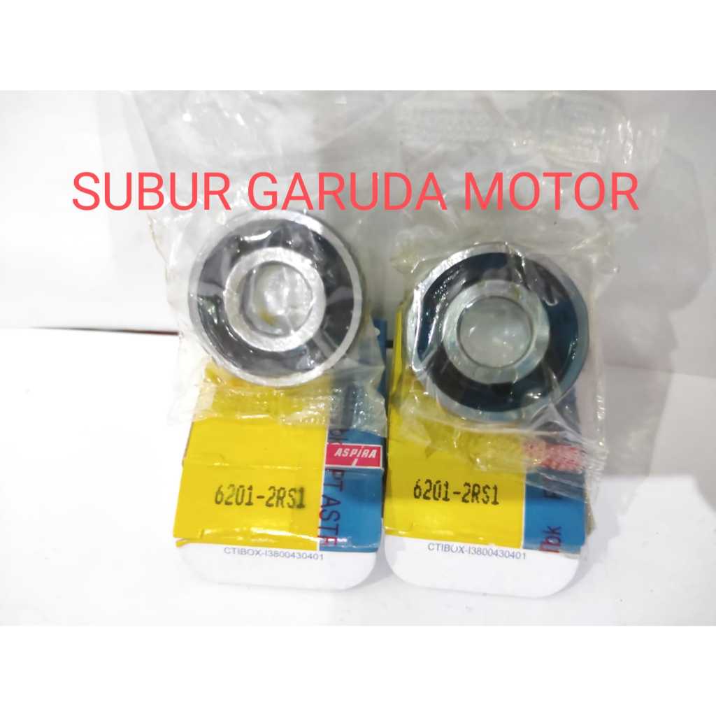 LAHER SET 6201 2RS SKF ASPIRA RODA DEPAN SUPRA X 125 VARIO BEAT SCOOPY SPACY BLADE REVO ABSOLUTE FIT