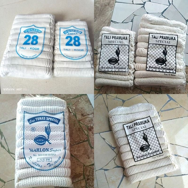

Tali Pramuka 5/10M pas 1 pack (10 biji) bahan serat/marlon