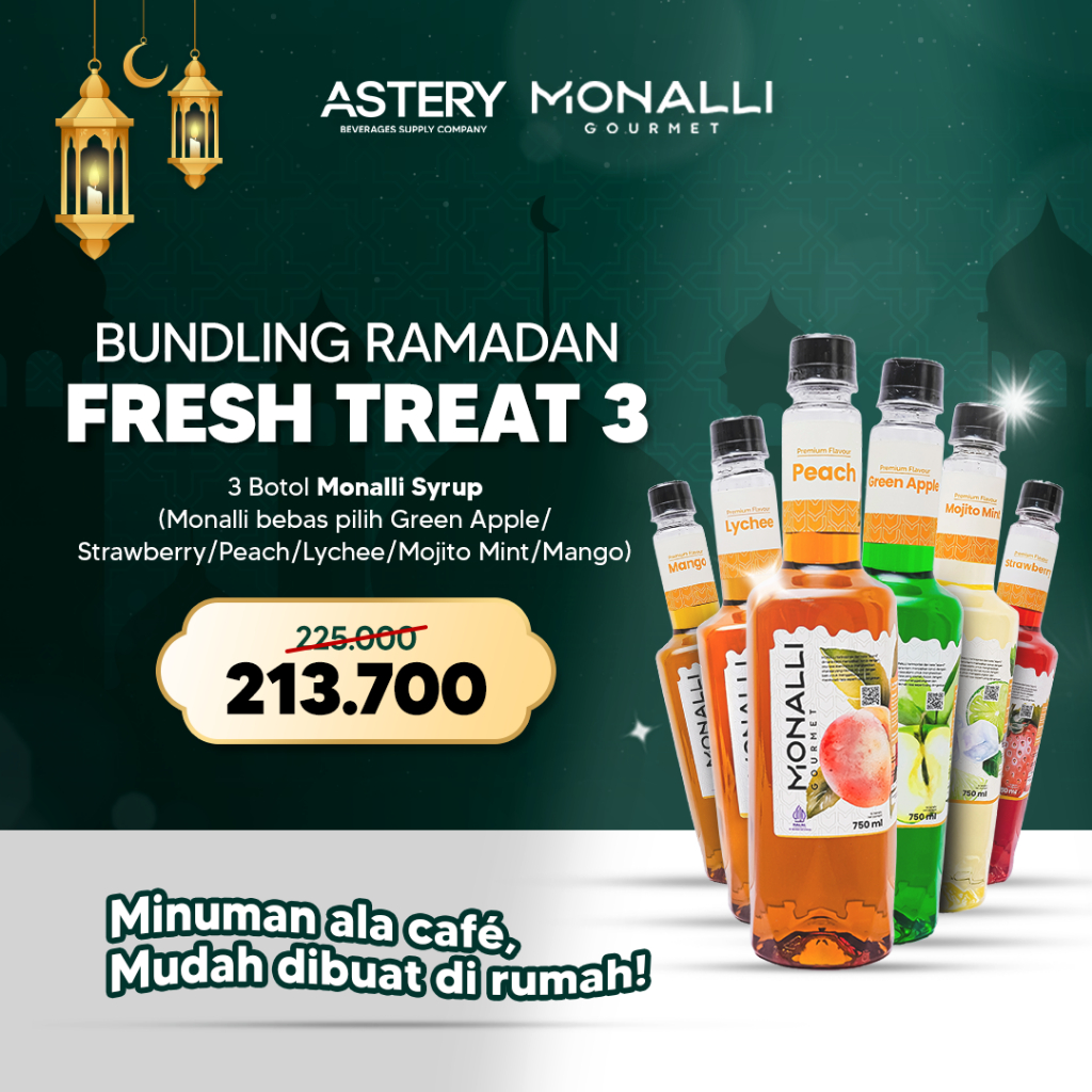 

Astery - Paket Hemat Fresh Cooling / Special Ramadan Package / Monalli Syrup / Sirup Rasa Buah / Sirup Mocktail