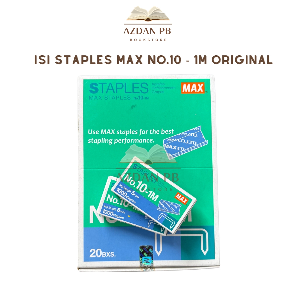 Isi Staples Max No.10 - 1m Original dan Staples Kangaro 23/13-H 13mm