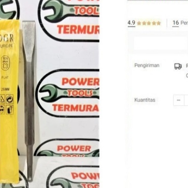 

Cold Chisel SDS Plus Mata Bobok Beton Tembok Plat Pipih Flat Bor