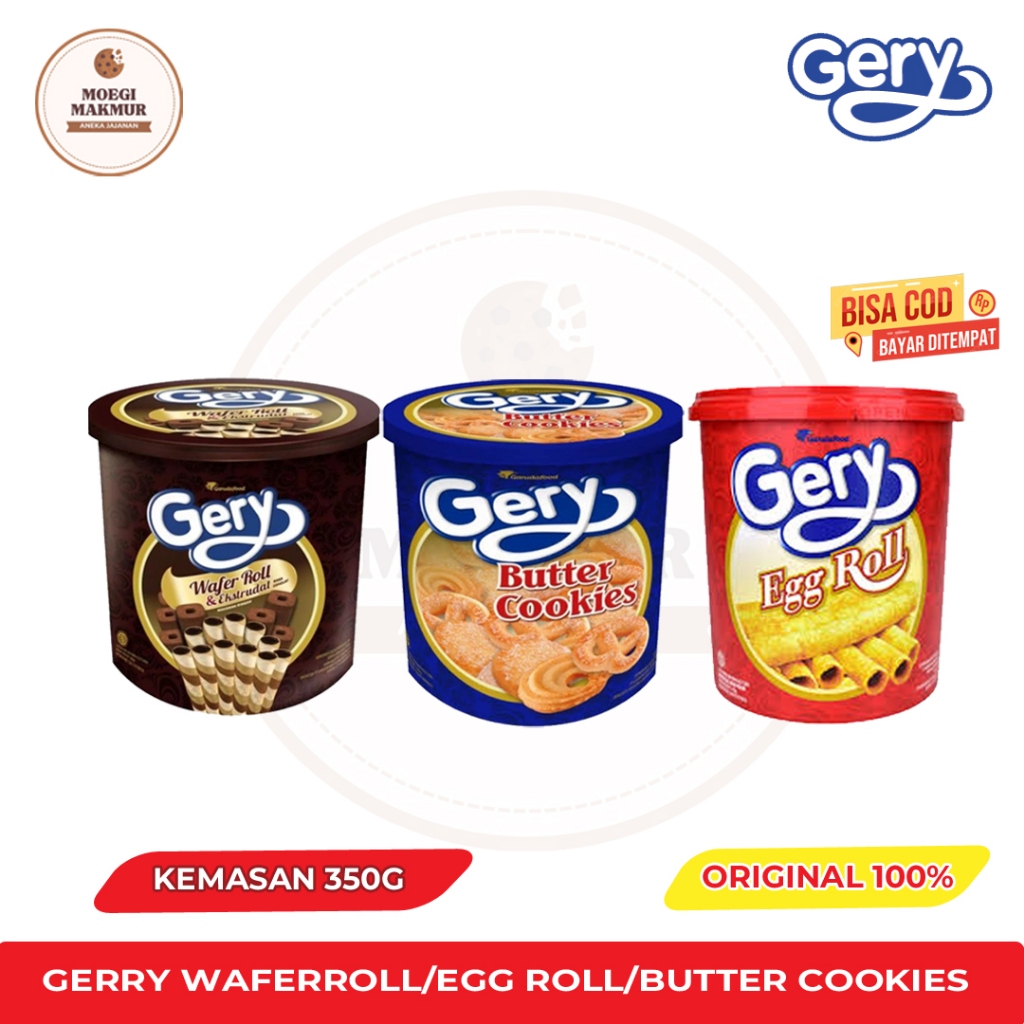 

Gery Waferroll/Butter Cookies/Egg Roll Kemasan 350g