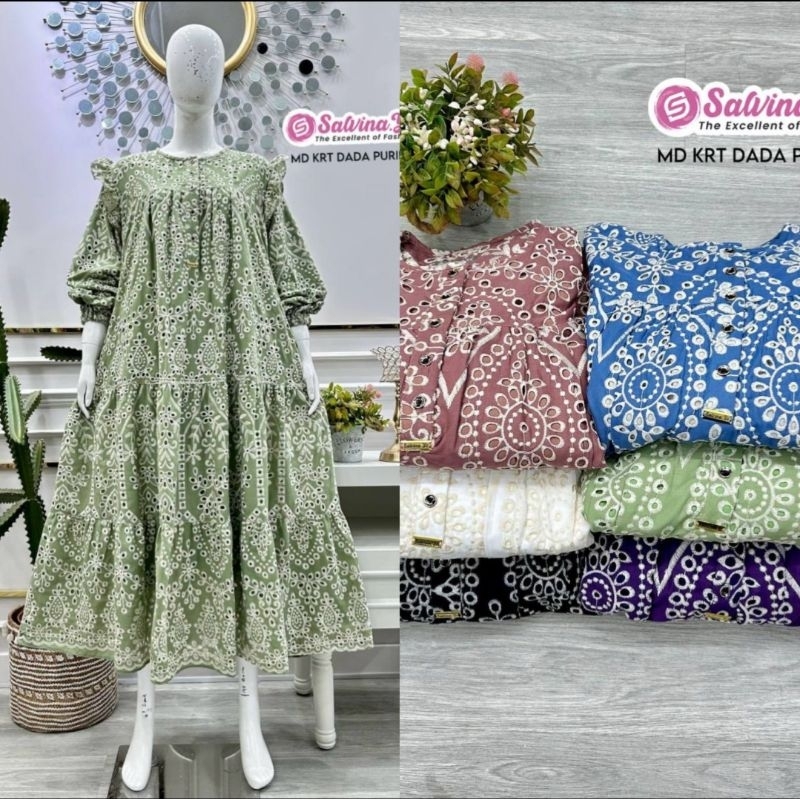 dress bordir by salvina.ysTer baru by.salvina ys