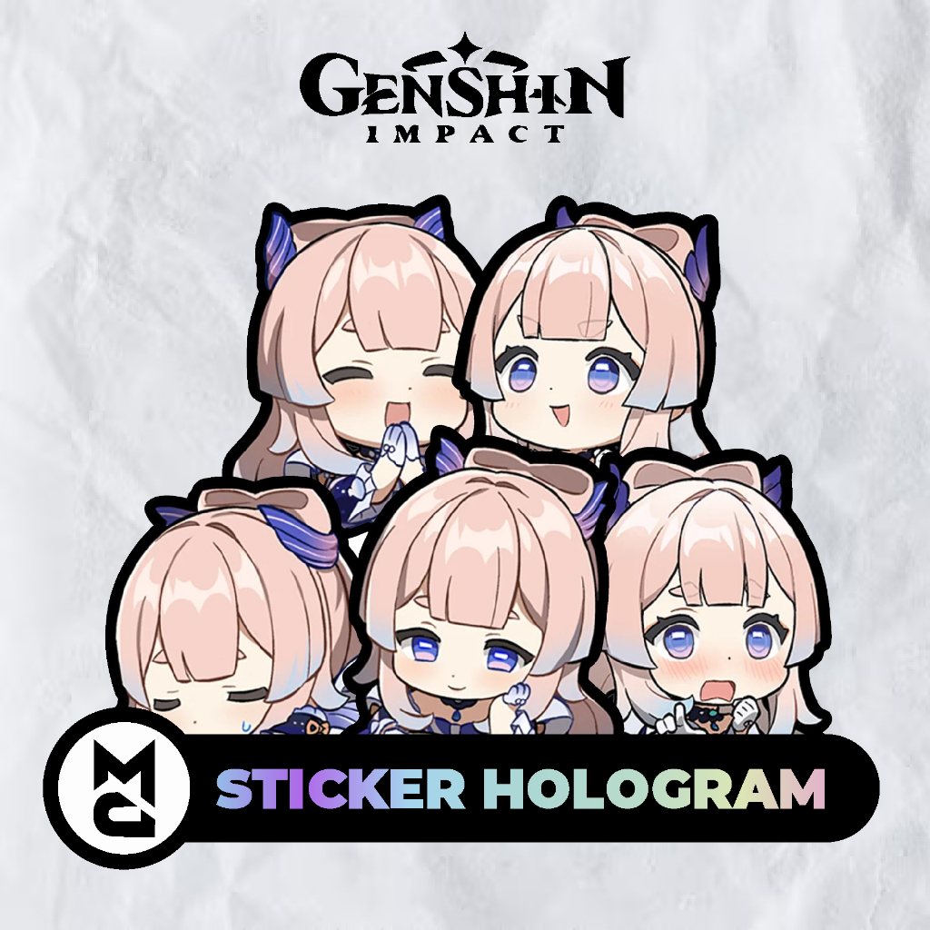 

Sticker Hologram Genshin Impact Kokomi Stiker Vinyl Waterproof Vynil Aesthetic Lucu Helm Laptop Motor