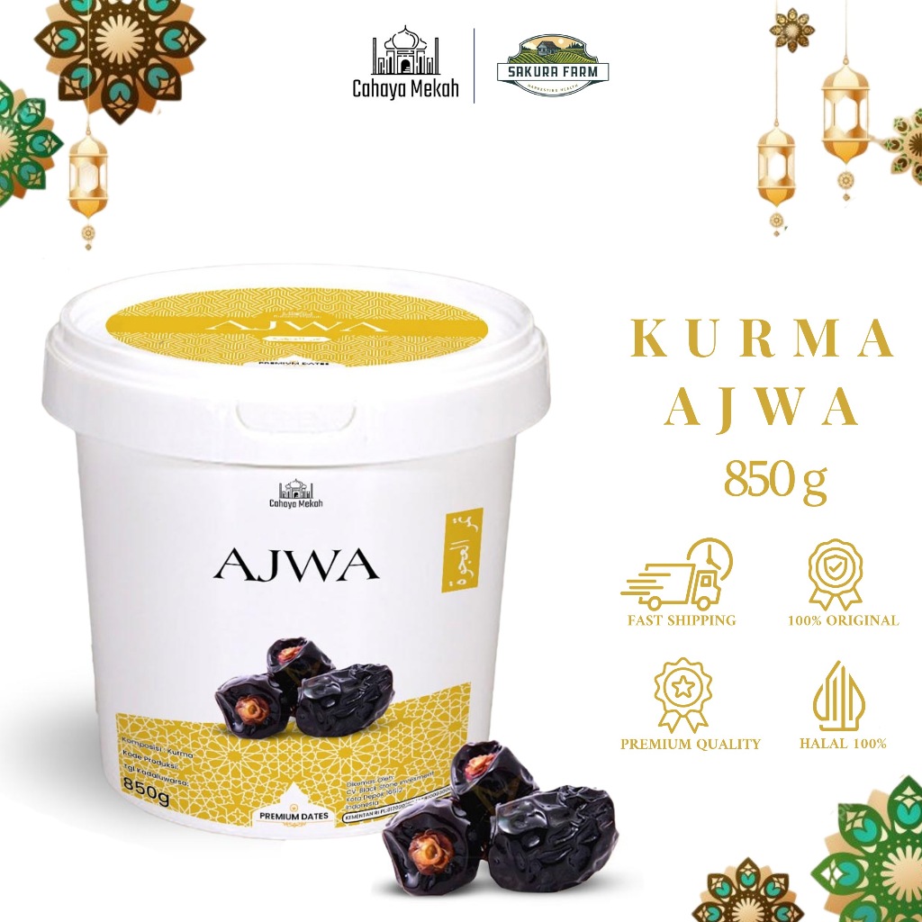 

Cahaya Mekah Kurma Ajwa Ember 850 gr Premium Original High Quality