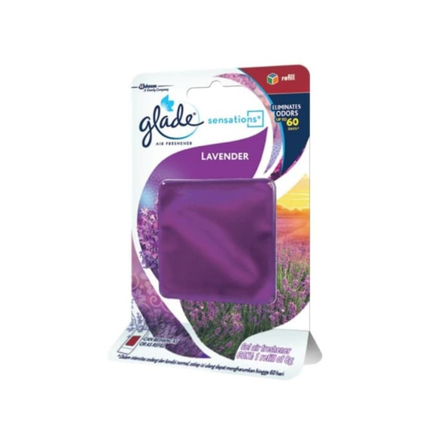 Glade Sensations Lavender 8g & Glade Deo Smile Vanilla Oud Wood Pengharum Parfum Mobil