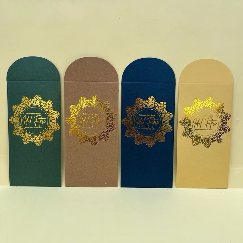 

Amplop lebaran selamat hari raya idul fitri premium poly gold eid mubarak mewah (isi 5pcs)
