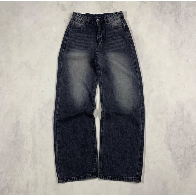 Baggy Jeans Black Washed (pria/wanita)