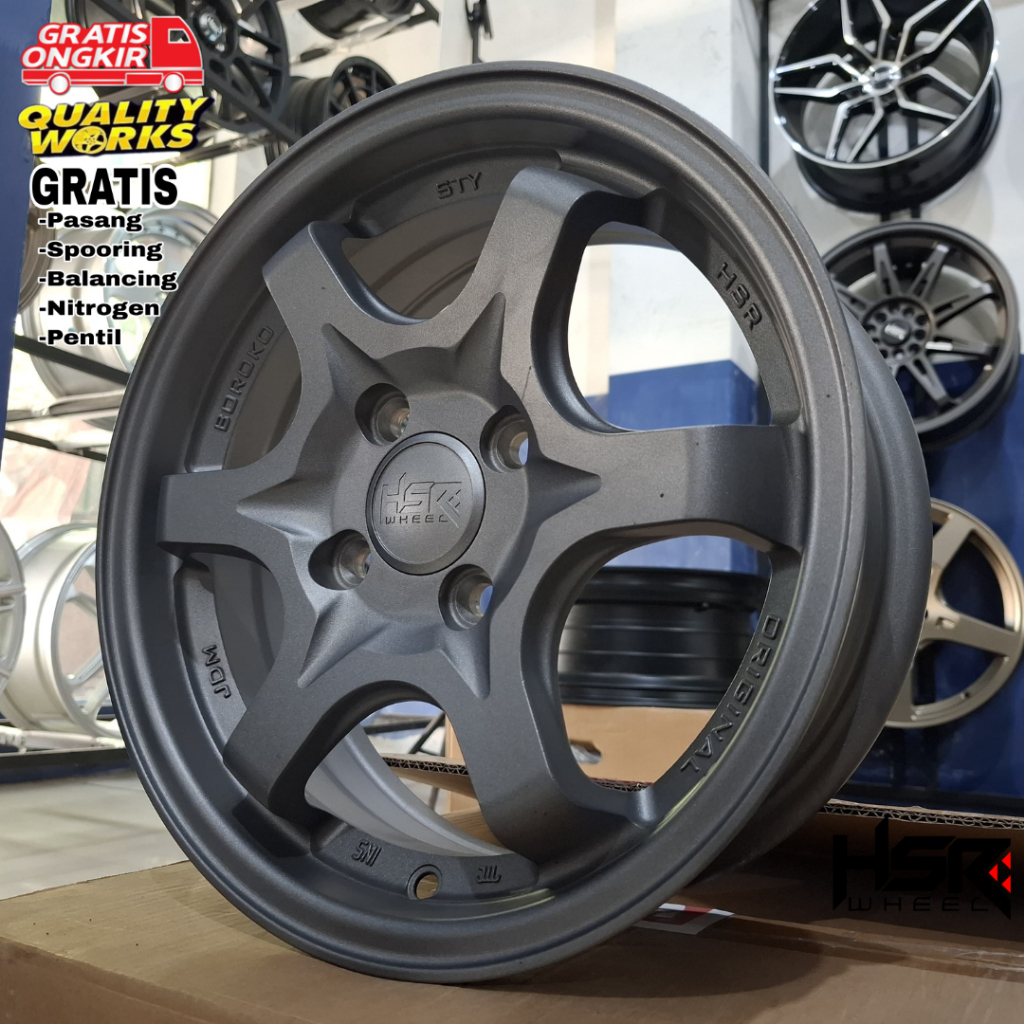 Velg Mobil Brio, Agya, Ayla, Ring 14 Pnp Ban Standar, Velg Hsr Wheel Sty