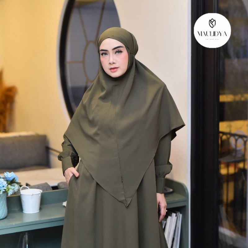 Humaira Set - Gamis Umroh Haji Set Khimar Original Terbaru 2025