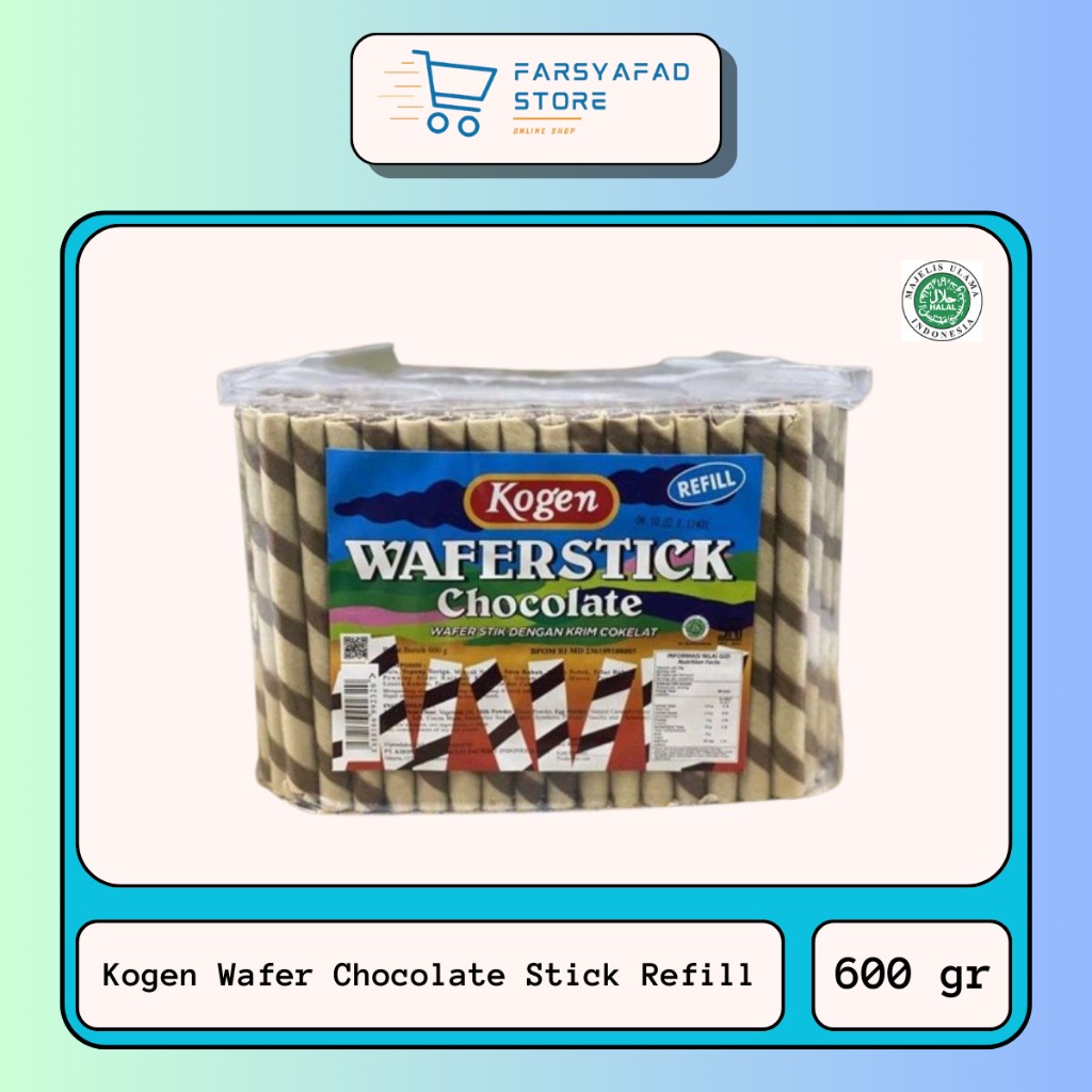 

Kogen Wafer Chocolate Stick Refill Ukuran 600gr / Isi Ulang Wafer Toples