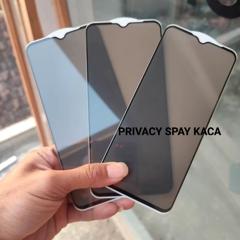 Tg Tempered Glass realme C20 C21 Privacy Spay Kaca
