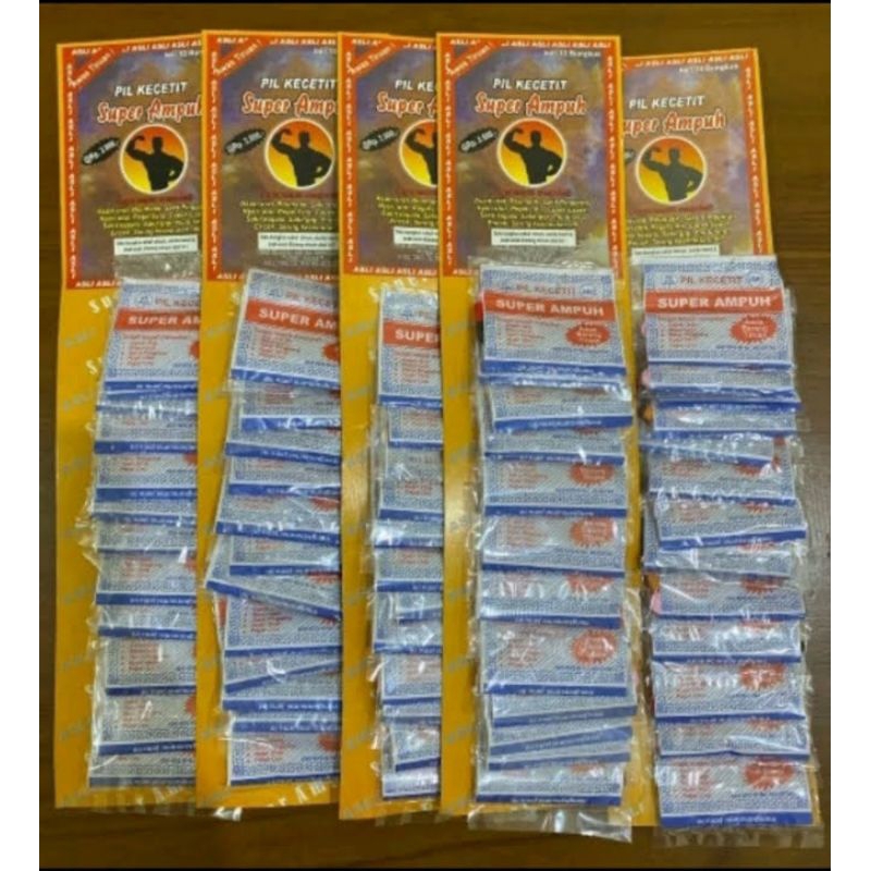 Pil kecetit super ampuh 10renceng@12sachet.