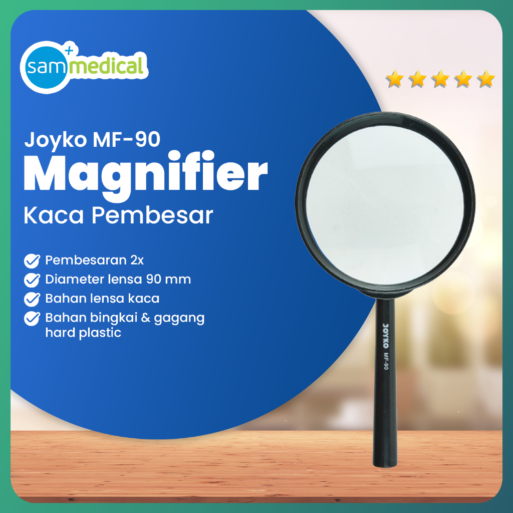 

JOYKO Kaca Pembesar Magnifier - MF 90 / Glass Lens / Glass Lup