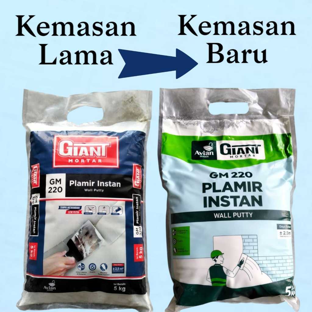 PLAMIR INSTAN GIANT 220 5 KG ,PLAMIR TEMBOK