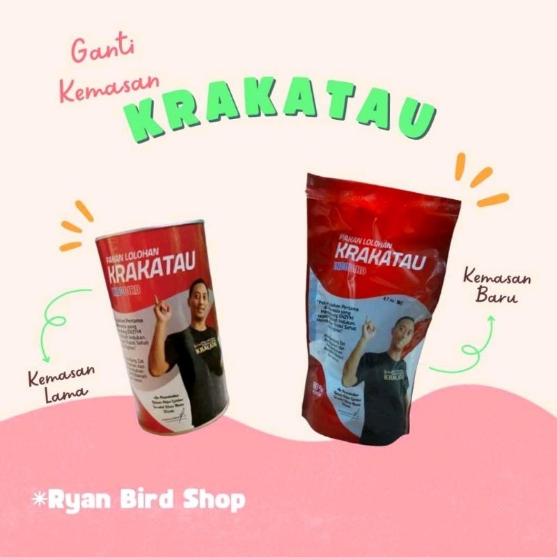 KRAKATAU PAKAN LOLOHAN MURAI BATU TROTOL BUBUR KRAKATAU ++ENZYM KUALITAS NYATA 150GRAM MAKANAN LOLOH