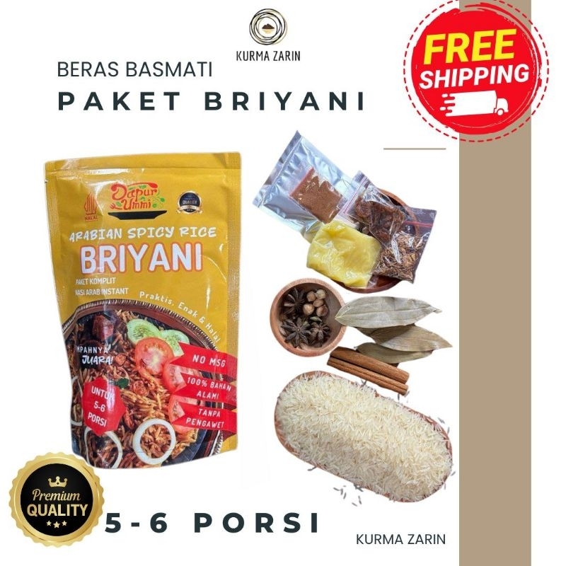 

Paket Nasi Kebuli Mandhi Briyani Instan Beras Basmati Spicy Arabian Rice Hemat