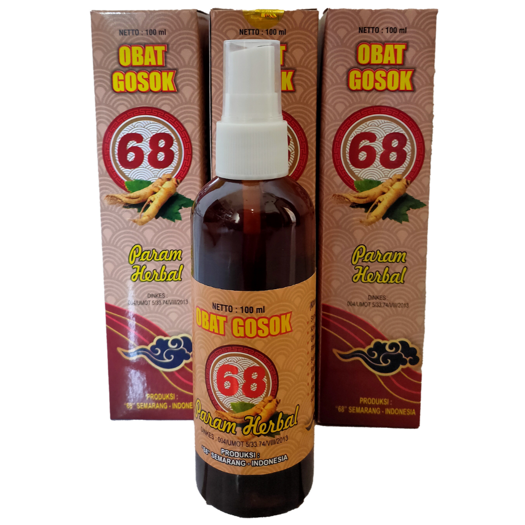 Obat Gosok 68 / Param Herbal 68 / Arak Gosok 68 (Botol Spray)