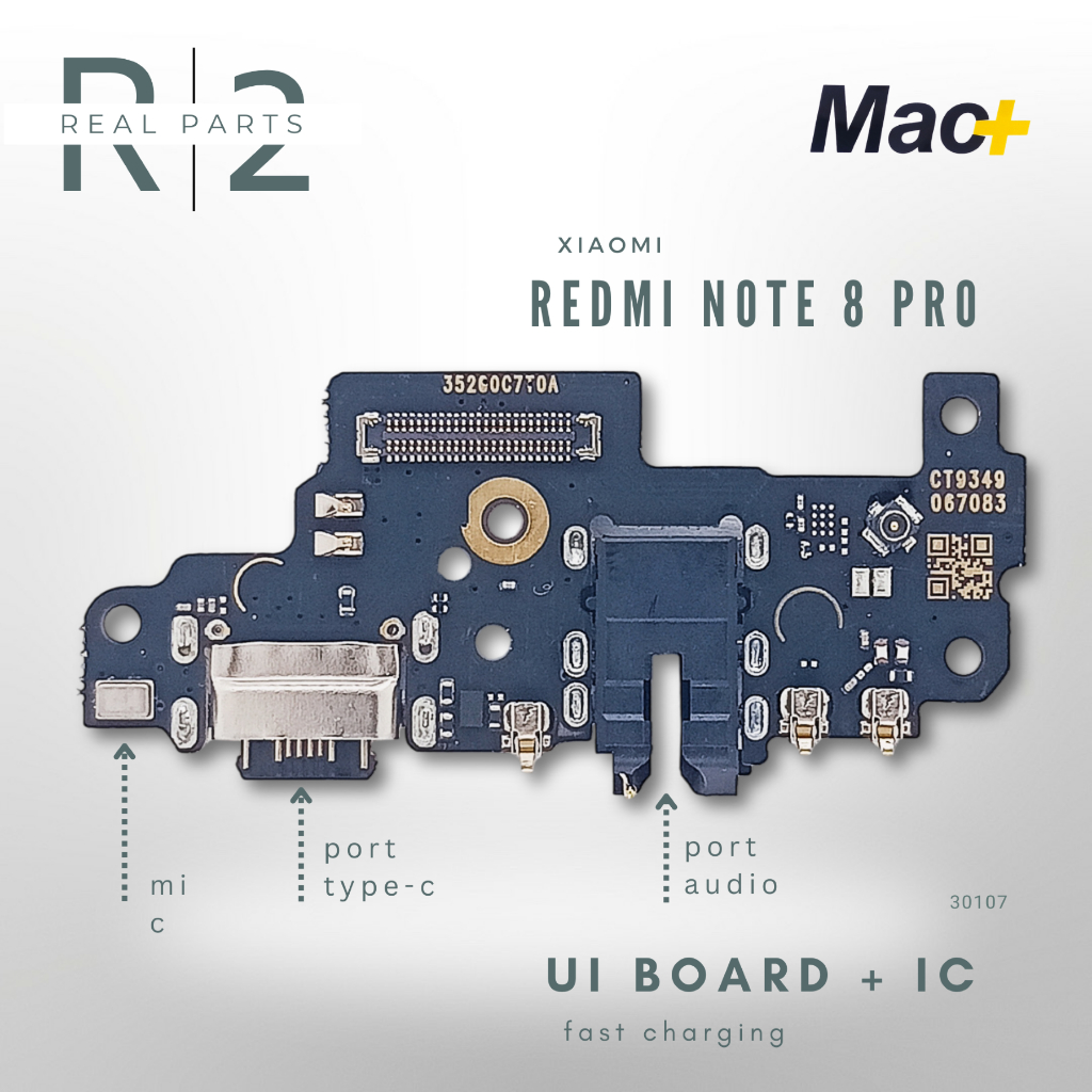Papan Cas + IC XIAOMI Redmi Note 8 Pro Board Charger