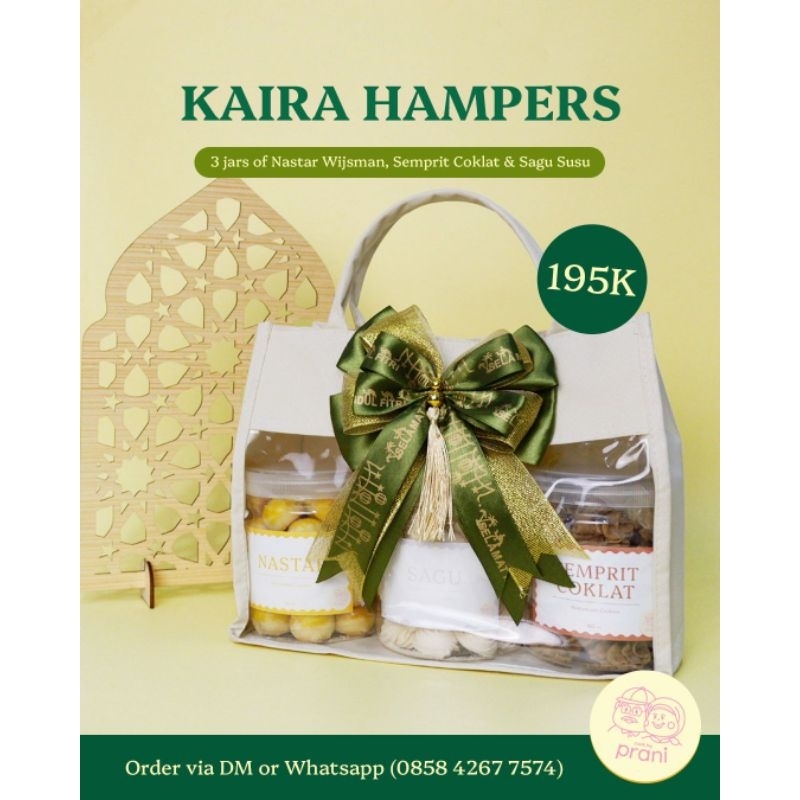 

KAIRA HAMPERS, Hampers Lebaran Murah, Hampes Lebaran Unik, Hampers Idul Fitri, Hampers Box, Hampers Kue Kering