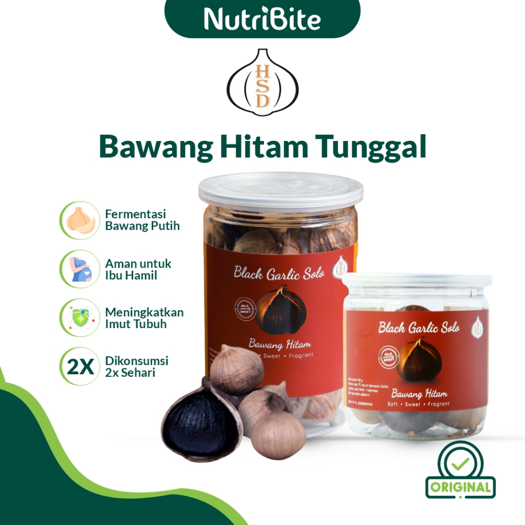 

NUTRIBITE Black Garlic Solo HSD Bawang Hitam Tunggal