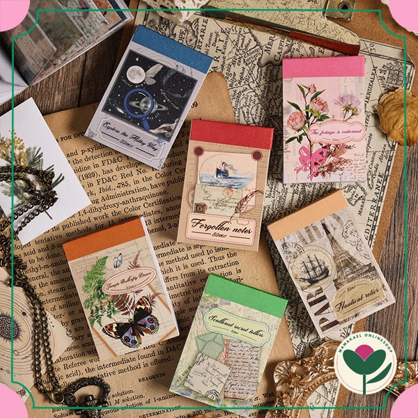 

1 set isi 50 lembar ancient spirit sticker diy journaling aesthetic vintage retro diary deco stiker MK1920