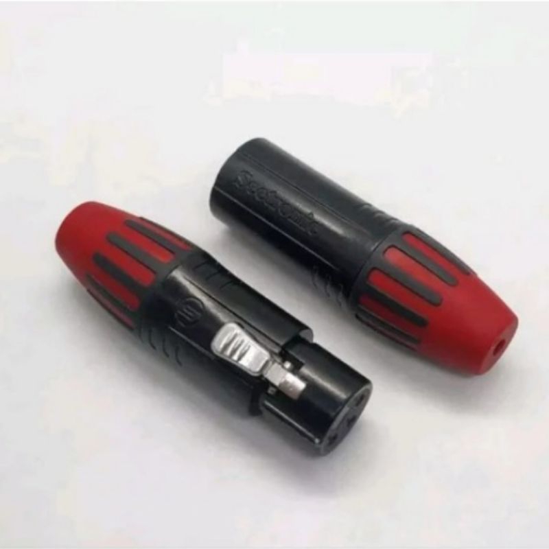 Jack Canon XLR Female Seetronic Original Jek Canon XLR Female Seetronic Black-Red