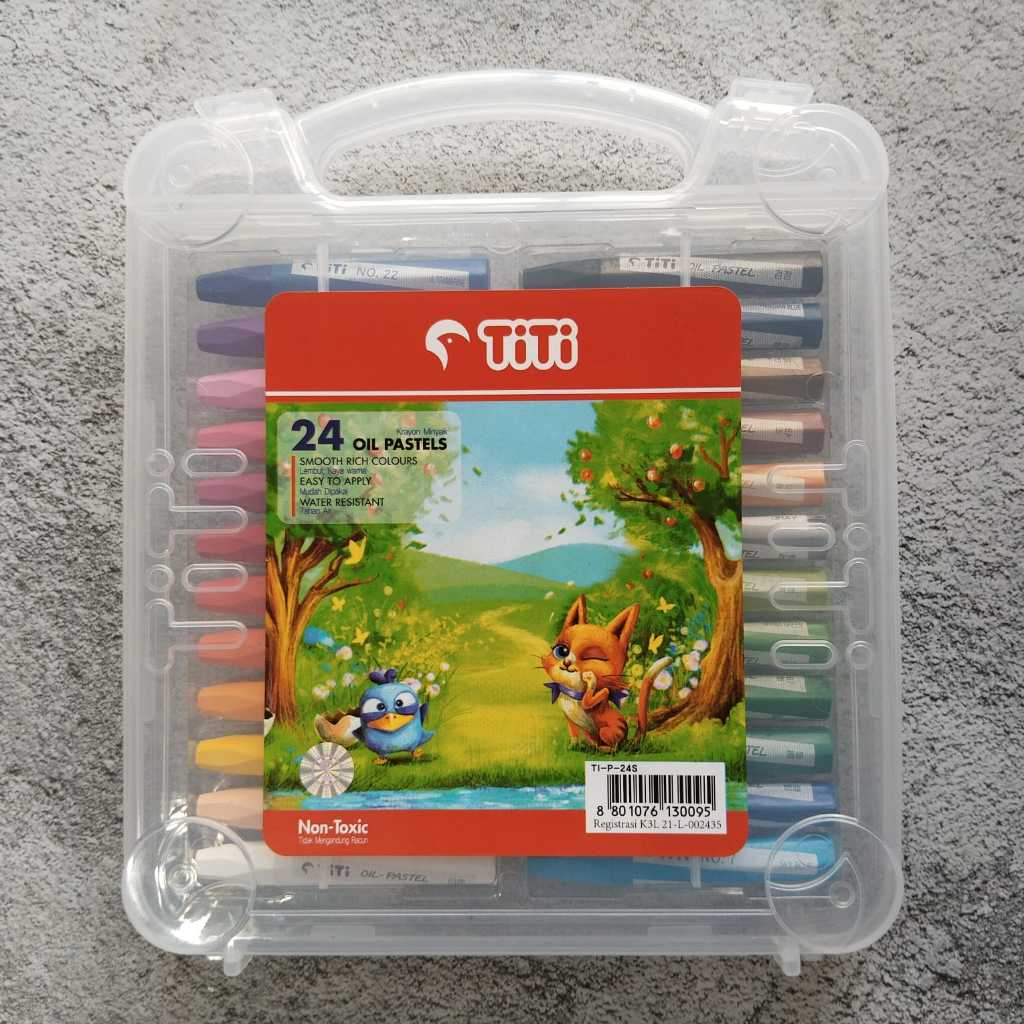 

crayon 24 warna titi | oil pastel titi
