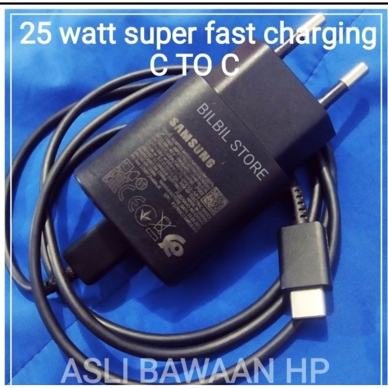 CHARGER SAMSUNG 25 WAT ORIGINAL 100% FAST CARGING C TO C NOTE 10 /NOTE 20/A70/A71/A60/ A71/A72/A52/A