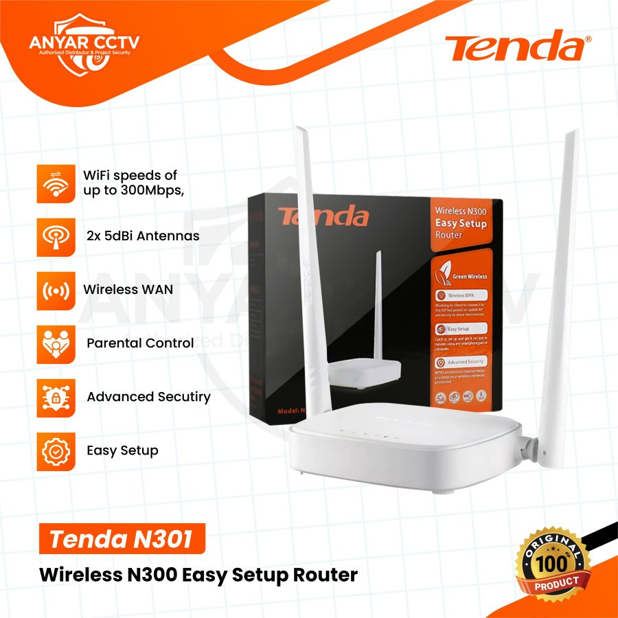 TENDA N301 WIRELESS N300 Easy Setup Router