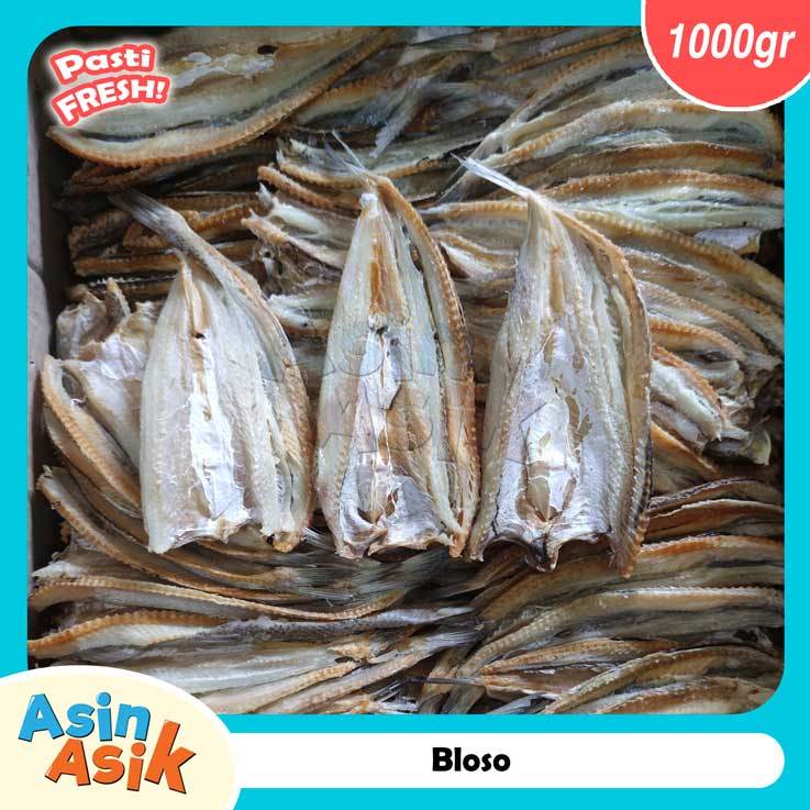 

Ikan Asin Kacang Bloso Belah Premium Kualitas Super Segar Fresh 1kg