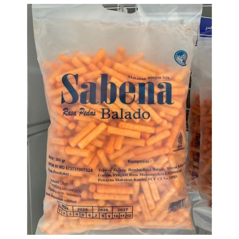 

Sabena Stik Rasa Balado / Keju isi 340gr