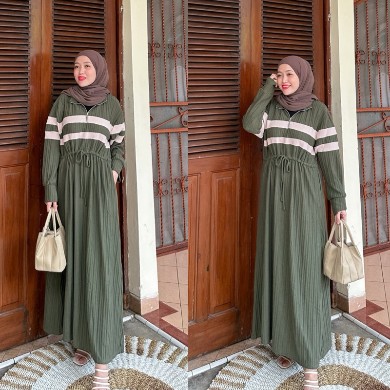 Joley Cloth - Yoona Dress Muslimah Gamis Terbaru collection Baju Daily Motif Polos