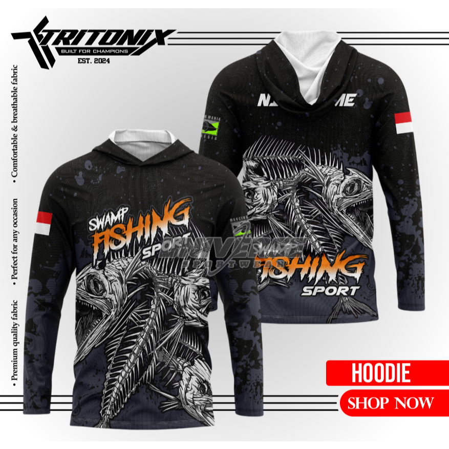 TRITONIX Jersey memancing jersey kaos baju lengan panjang Mancing Mania