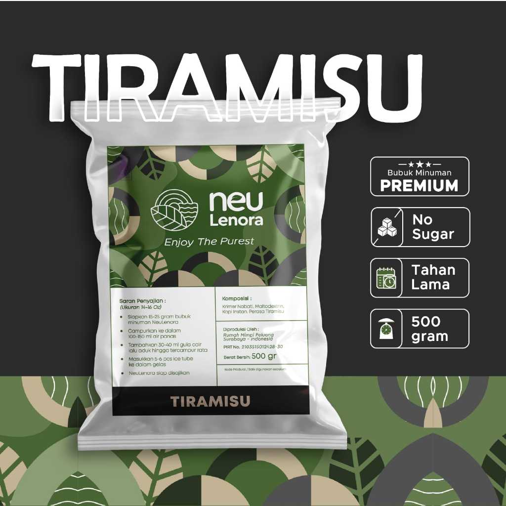 

NEULENORA Bubuk Minuman TIRAMISU 500gram Premium Plain