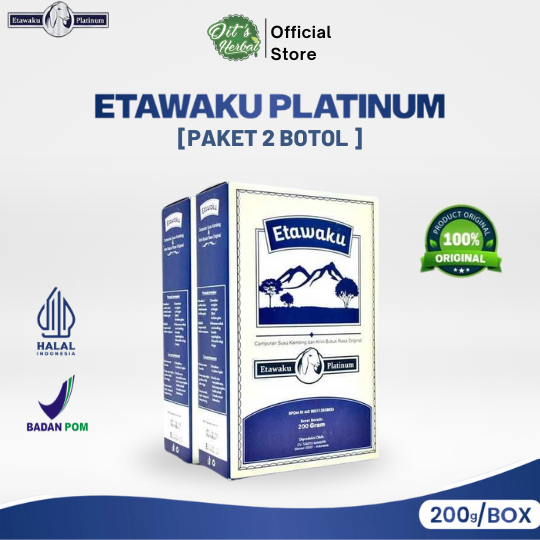 

[ PAKET 2 BOX ] ETAWAKU PLATINUM 200 gr Susu Kambing Etawa Murni - Untuk Kesehatan Tulang Dan Sendi