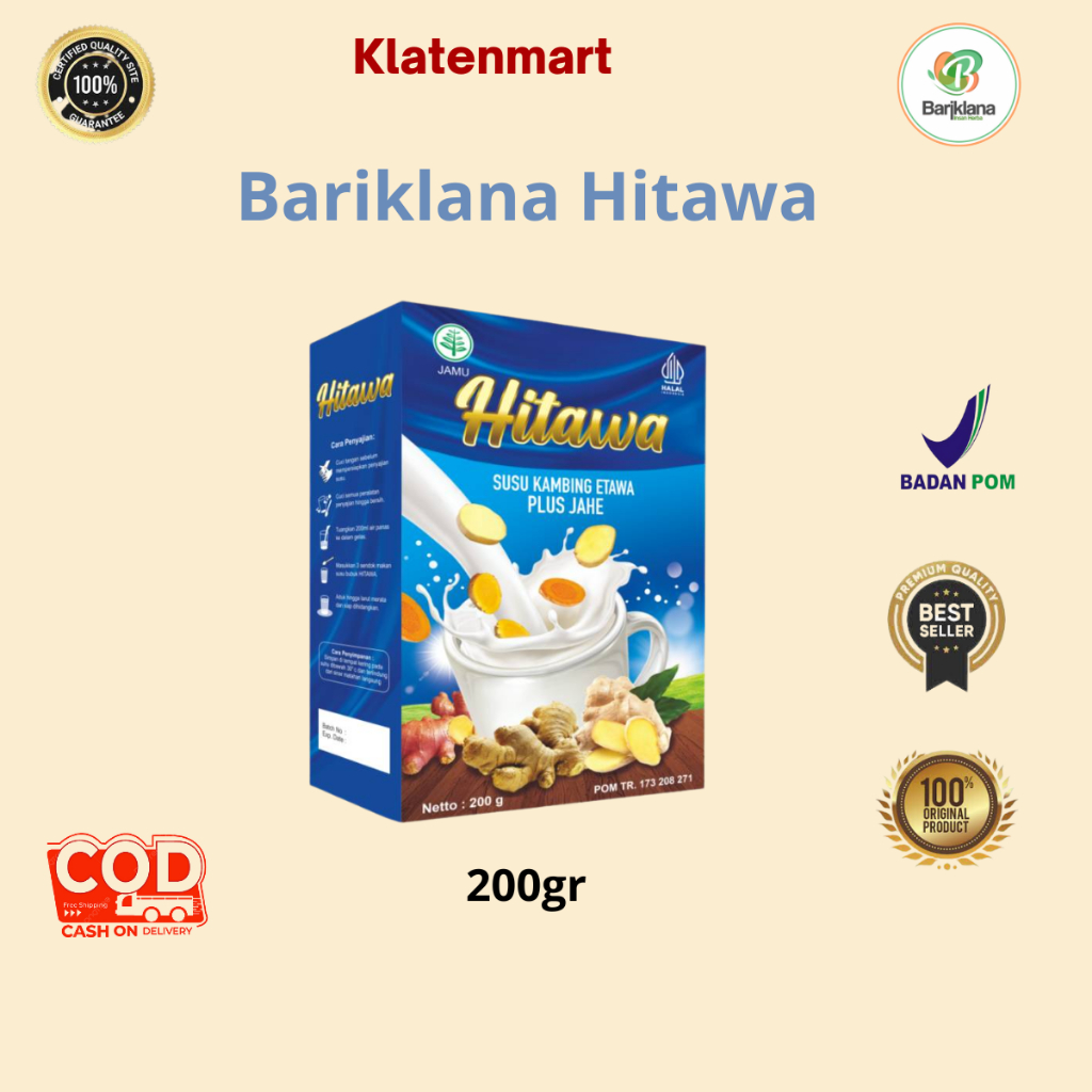 

Bariklana Hitawa Susu Etawa 200gr