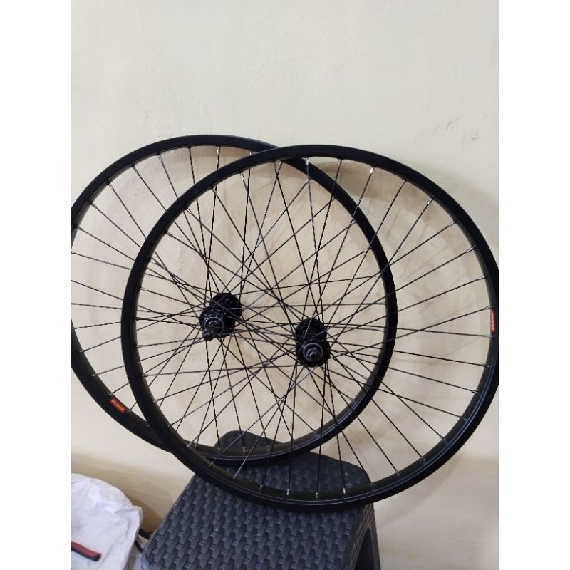 Wheelset 24 Velg Atlantis + Free hub alloy Oxo + Ruji Odessy Hitam