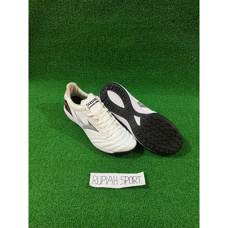 Sepatu Futsal Mizuno Morelia Neo 4 Enerzy Pro White Black Chinese Red Turf TF