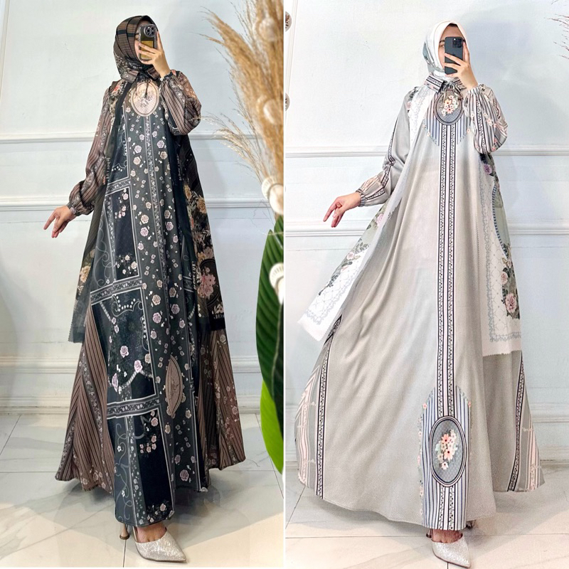 GAMIS KATUN SET HIJAB S4 7133 7134 OMG