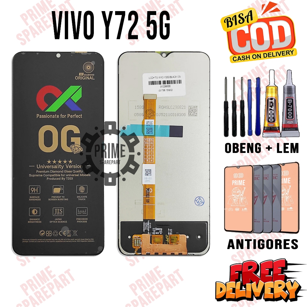 Lcd Touchscreen VIVO Y72 5G Original Oem Lcd VIVO Y72 5G Fullset
