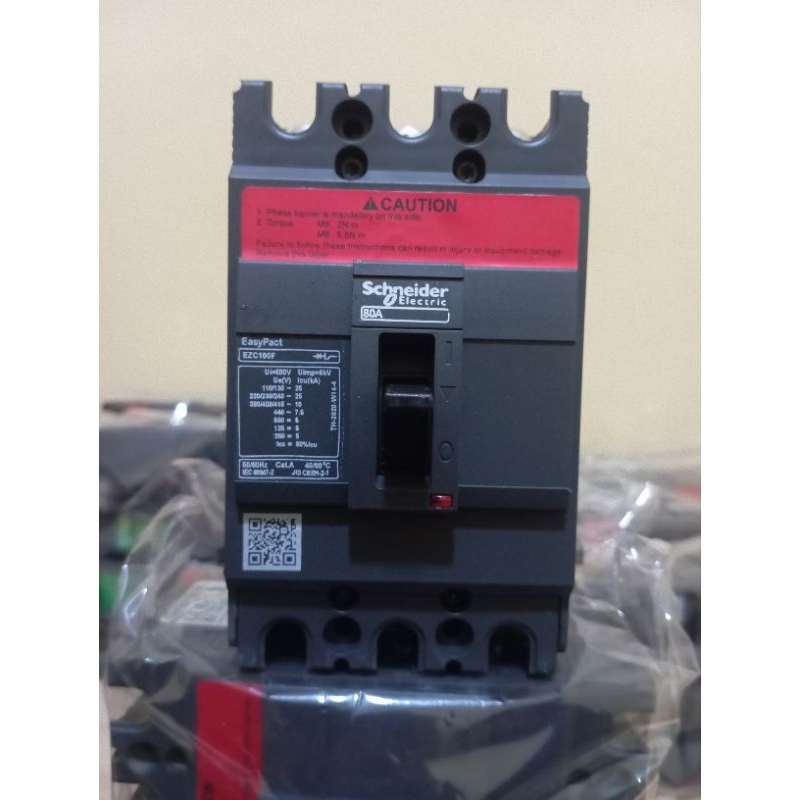MCCB/BREAKER SCHNEIDER EZC 100F 80AMPER